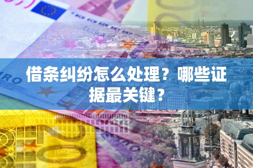 北京借条纠纷怎么处理？哪些证据最关键？