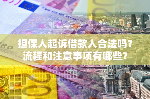 北京担保人起诉借款人合法吗？流程和注意事项有哪些？