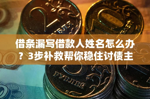 北京借条漏写借款人姓名怎么办？3步补救帮你稳住讨债主动权