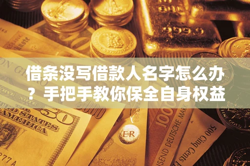北京借条没写借款人名字怎么办？手把手教你保全自身权益