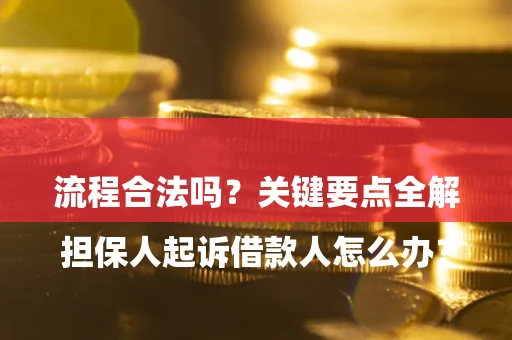 北京

担保人起诉借款人怎么办？流程合法吗？关键要点全解析