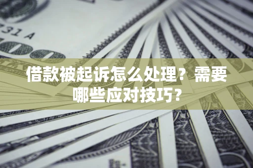 北京借款被起诉怎么处理？需要哪些应对技巧？