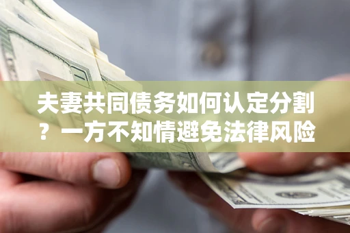 北京夫妻共同债务如何认定分割？一方不知情避免法律风险必看！